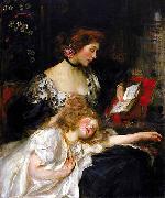 James Jebusa Shannon Mother and Child oil on canvas